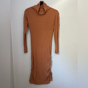 Saturday Sunday by Anthropologie Chic Brown Long Sleeve Dress